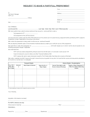 How to Fill the Hdfc Prepayment Form