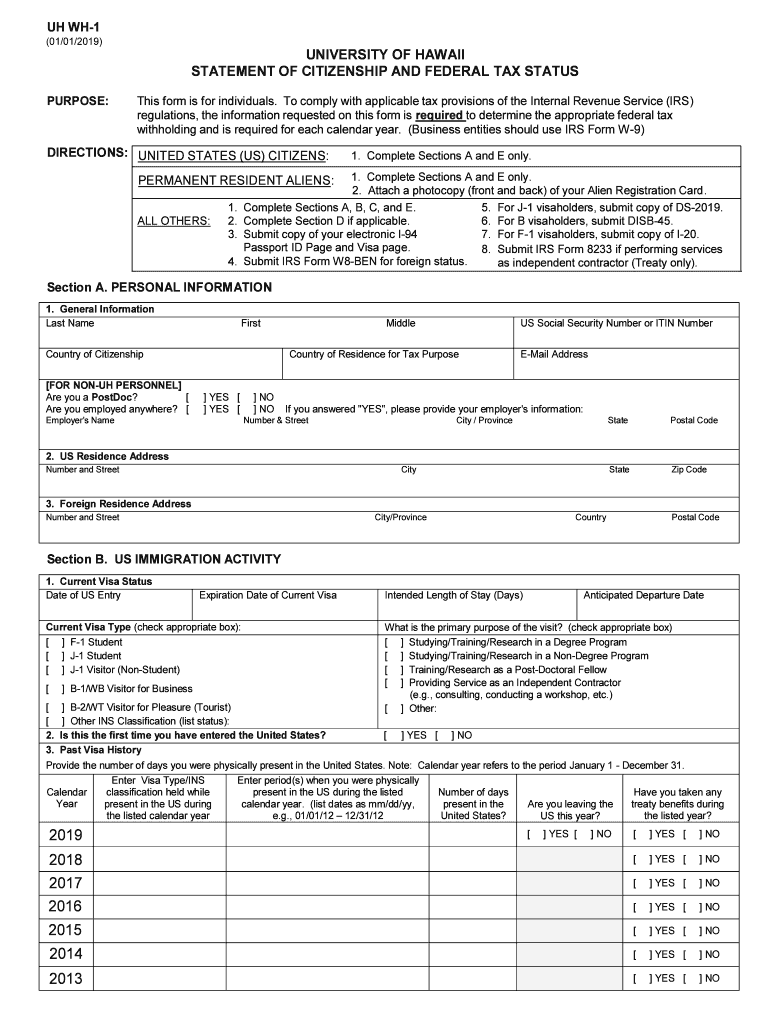  Wh 1 Form 2019