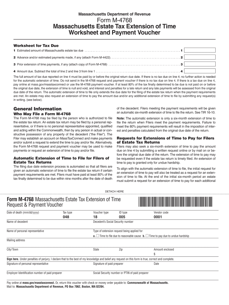 M 4768 20192024 Form Fill Out and Sign Printable PDF Template