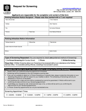  Screening Request Form 2018-2024