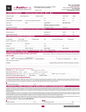 Acthar Enrollment Form