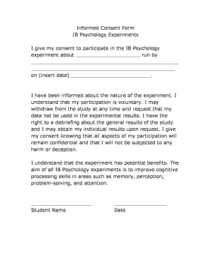 Ib Psychology Ia Consent Form