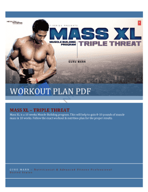 Guru Mann Pure Mass Workout PDF  Form