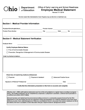  Section I Medical Provider Information 2016