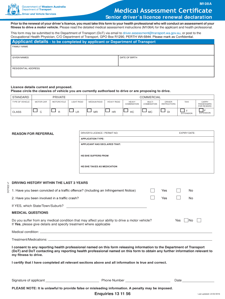 M108a  Form