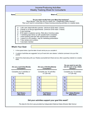 Mary Kay Ipa Sheet  Form