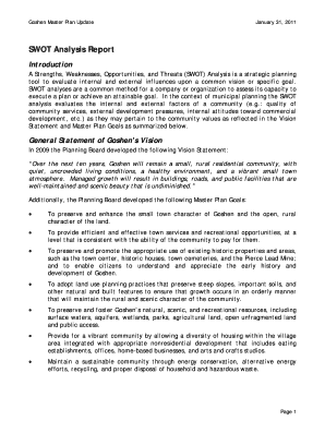 Swot Analysis Paper Example  Form