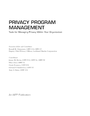 Privacy Program Management Third Edition PDF  Form