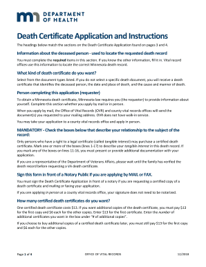  Death Certificates New York State Department of Health 2018