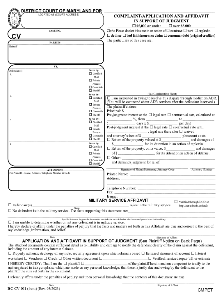  DISTRICT COURT of MARYLAND for LOCATED at COURT a 2023-2024