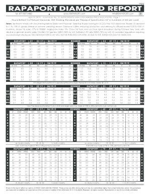 Rapaport Diamond Report PDF  Form