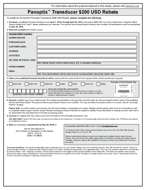 Garmin Livescope Rebate  Form