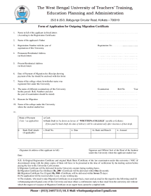 Wbuttepa B Ed Certificate Download  Form