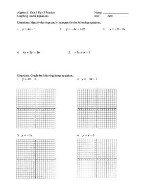3 1 Practice Graphing Linear Equations  Form