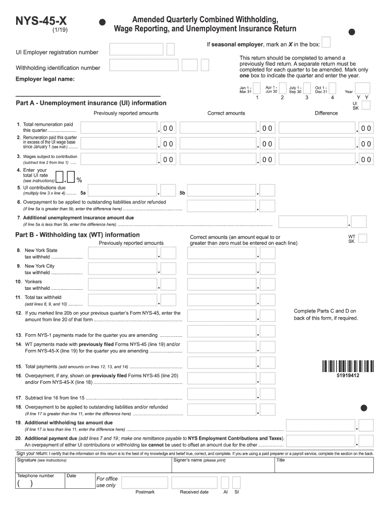  Nys 45 X 2019