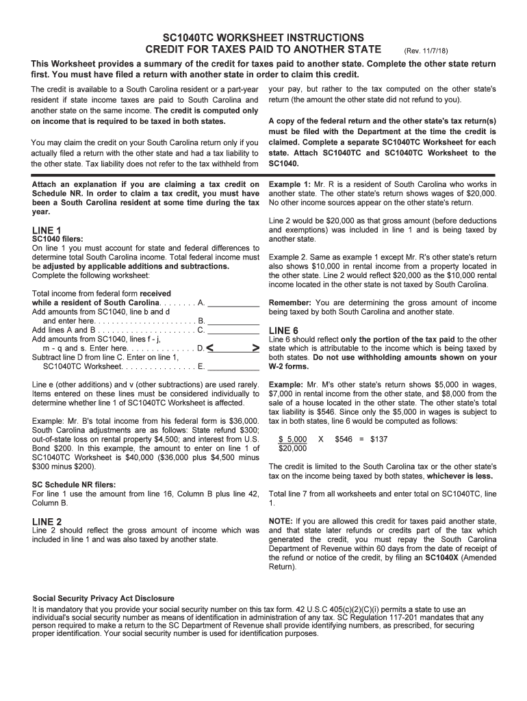  Sc1040tc Instructions 2018