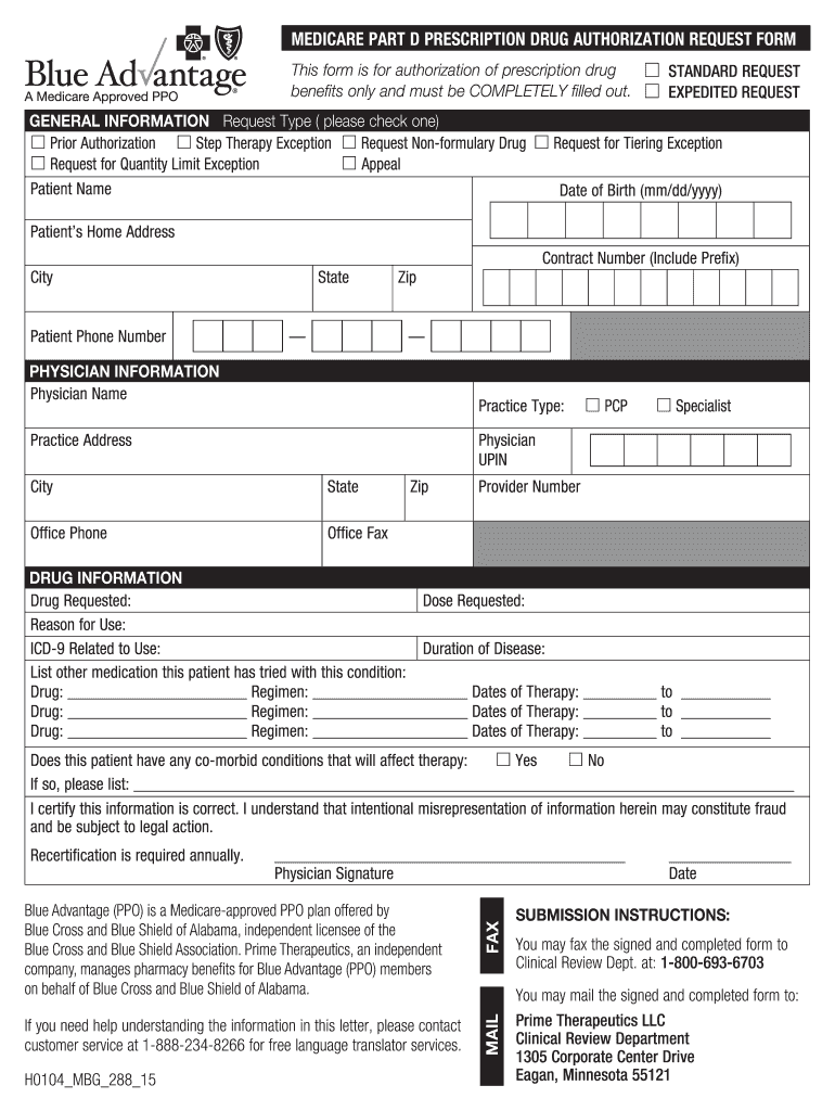  Blue Advantage PPO Prescription Drug Authorization Request Form Blue Advantage PPO Prescription Drug Authorization Request Form 2015-2024