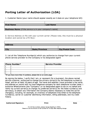 Loa Letter of Authorization  Form