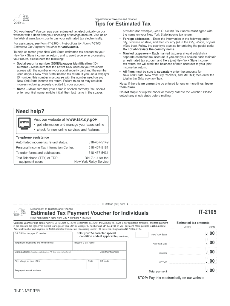  Nys Estimated Tax Forms 2019