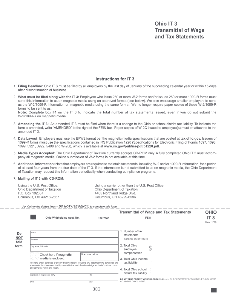  Ohio it 3 Fill in Form 2019