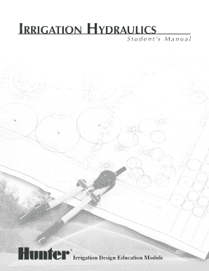 Basic Irrigation Hydraulics Student Workbook  Form