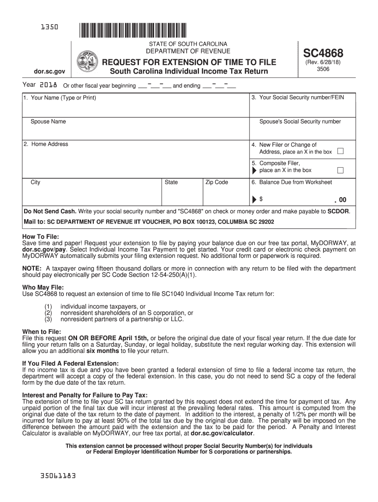  Sc Extension Form 2018