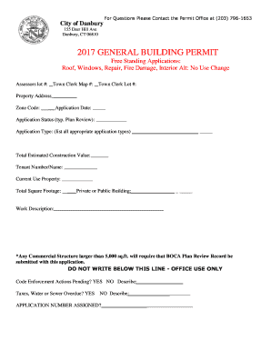 City of Danbury Permit Center  Form