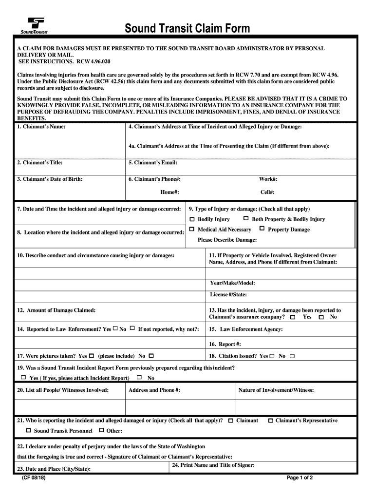 Transit Claim  Form