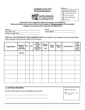  This Packet is to Be Completed in Full for Any Changes or Recertification 2018-2024