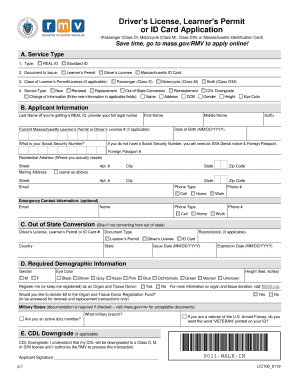 Application for a Learner&#039;s Permit  Form