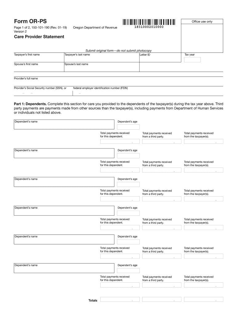  Form or Ps 2019