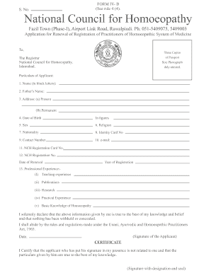 Online Homoeopathic Registration Renewal  Form