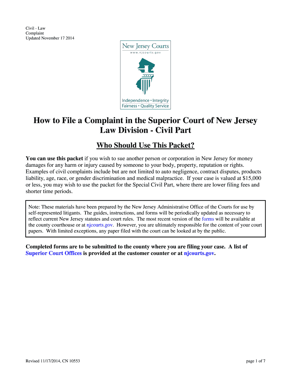  Nj Complaint File 2014