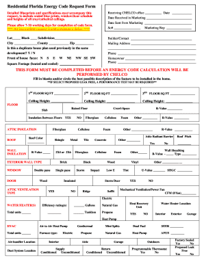 Residential Florida Energy Code Request Form CHELCO