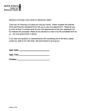  Boys Town Application 2018-2024