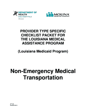  Medical TransportationDepartment of HealthState of Louisiana 2014-2024