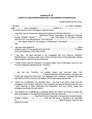 Cidco Mortgage Noc Format