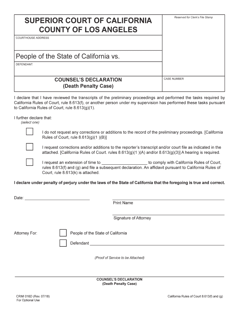 Get and Sign Counsel Declaration 2018-2022 Form