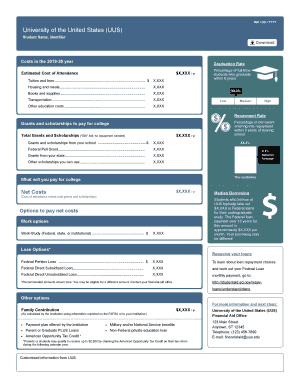 College Financing Plan Template  Form