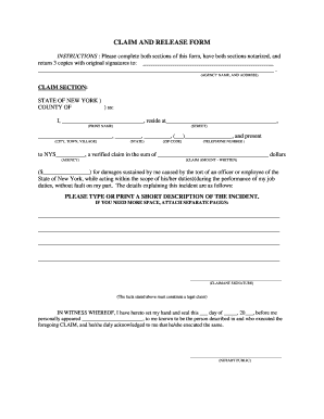 INSTRUCTIONS Please Complete Both Sections of This Form, Have Both Sections Notarized, and
