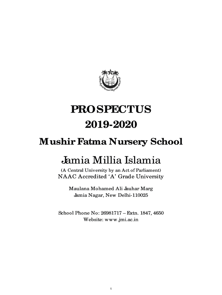 Mushir Fatima Nursery School  Form