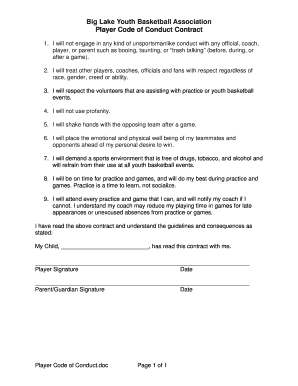 Player Code of Conduct DOC  Form