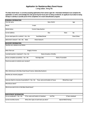 Mary Dowd House  Form