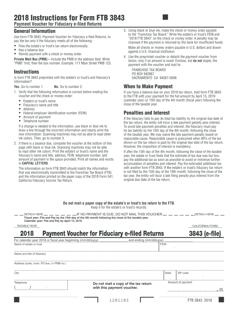  3843 Form 2018