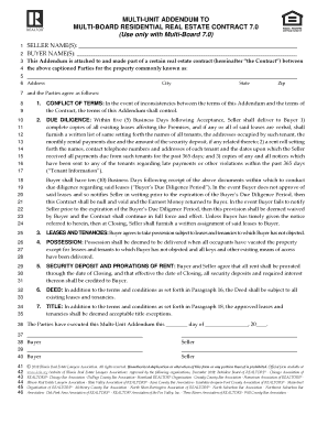 MULTI UNIT ADDENDUM to  Form