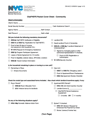 Cityfheps Landlord Package  Form