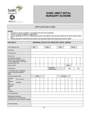 Seta Bursary  Form