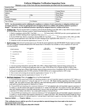 Wind Mitigation Form