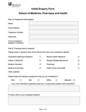 School Enquiry Form