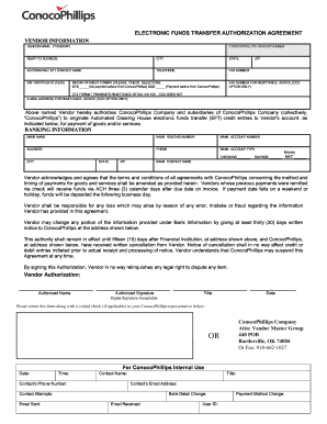 Eft Form Conoco Phillips